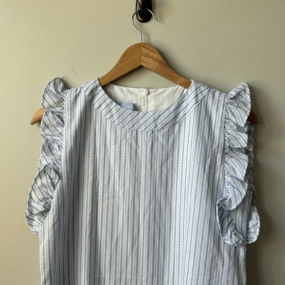 Women’s Bella Bliss Ruffle Sleeve Linen Blend Shift Dress S - Picture 3 of 10